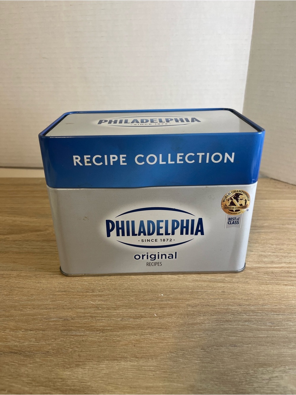 Original Recipe Collection Tin Including Recipes Blue & Silver